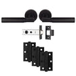 Carlisle Brass Door Furniture Matt Black / Handles, Hinges and Latch Pack Carlisle Brass - Belas Latch Pack - Ultimate Door Pack - Matt Black