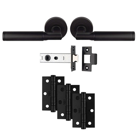 Carlisle Brass Door Furniture Matt Black / Handles, Hinges and Latch Pack Carlisle Brass - Belas Latch Pack - Ultimate Door Pack - Matt Black