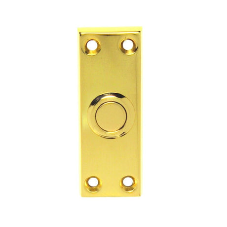 Carlisle Brass Door Furniture Polished Brass / Rectangular Bell Push Carlisle Brass - Bell Push - Polished Brass