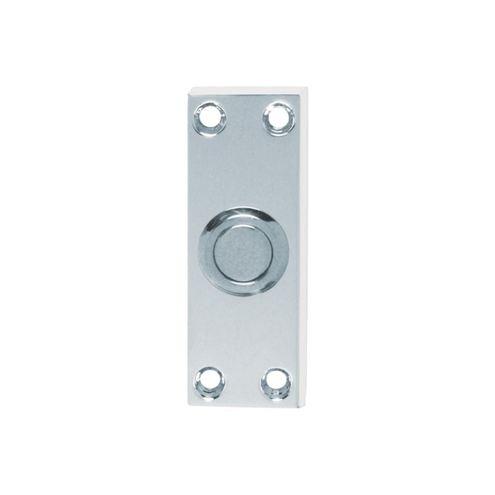 Carlisle Brass Door Furniture Polished Chrome / Rectangular Bell Push Carlisle Brass - Bell Push - Polished Chrome