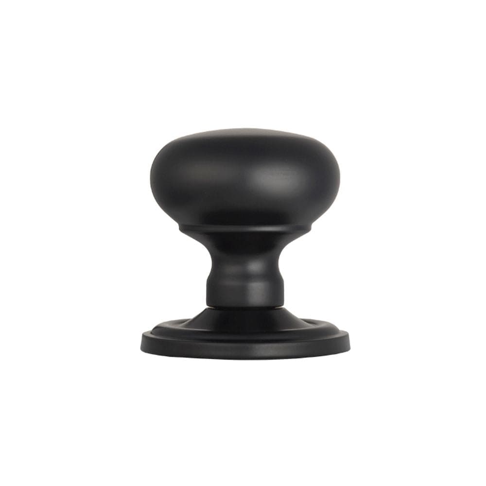 Carlisle Brass Door Furniture Matt Black / Mortice Knobs Carlisle Brass - Concealed Fix Mushroom Mortice Knob - Matt Black