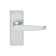 Carlisle Brass Door Furniture Satin Chrome / Latch Handles Carlisle Brass - Contract Victorian Lever on Latch Backplate - Satin Chrome
