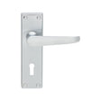 Carlisle Brass Door Furniture Satin Chrome / Std. Lock Handles Carlisle Brass - Contract Victorian Lever on Lock Backplate - Satin Chrome