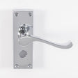 Carlisle Brass Door Furniture Polished Chrome / Privacy Handles Carlisle Brass - Contract Victorian Scroll Lever on Privacy Backplate - Polished