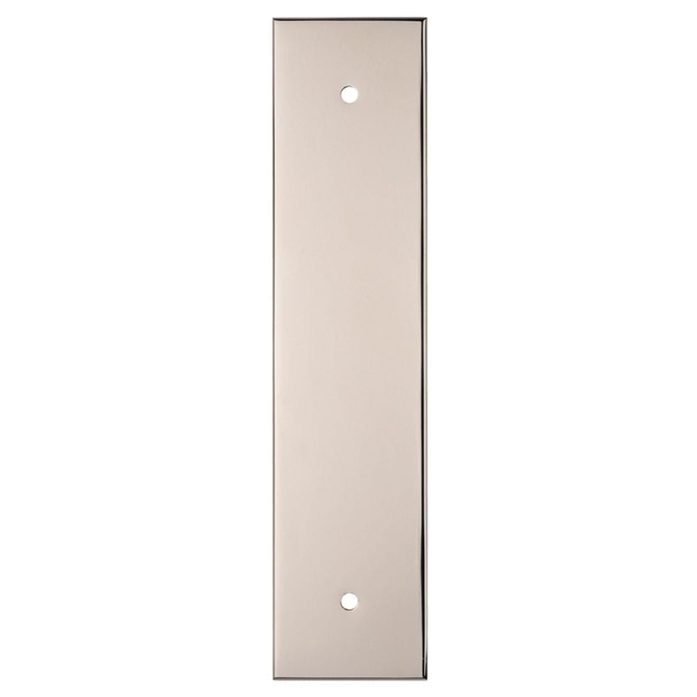 Carlisle Brass Cabinet Hardware Polished Nickel / Cabinet Pull Handle on Backplate / 168 x 40mm Carlisle Brass - Cupboard Pull backplates - 168 x 40mm - Polished Nickel