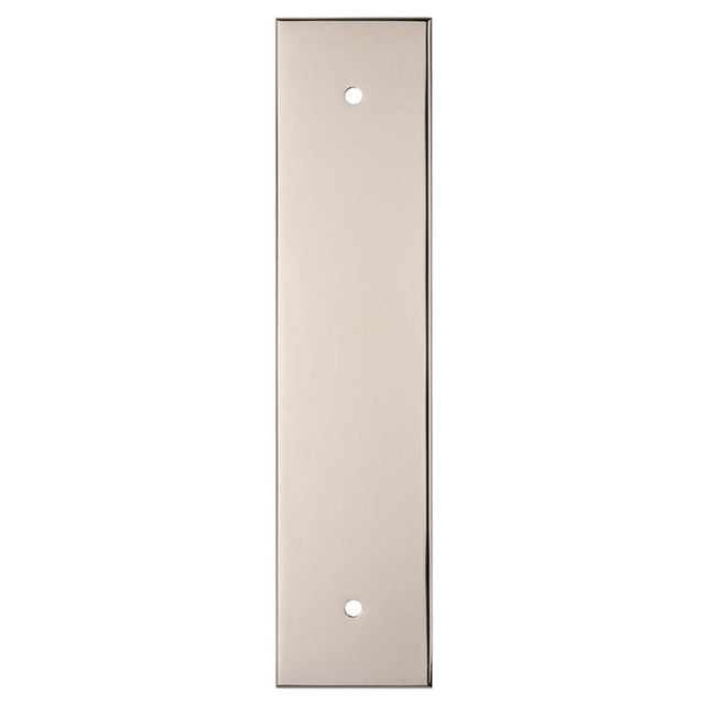 Carlisle Brass Cabinet Hardware Polished Nickel / Cabinet Pull Handle on Backplate / 168 x 40mm Carlisle Brass - Cupboard Pull backplates - 168 x 40mm - Polished Nickel