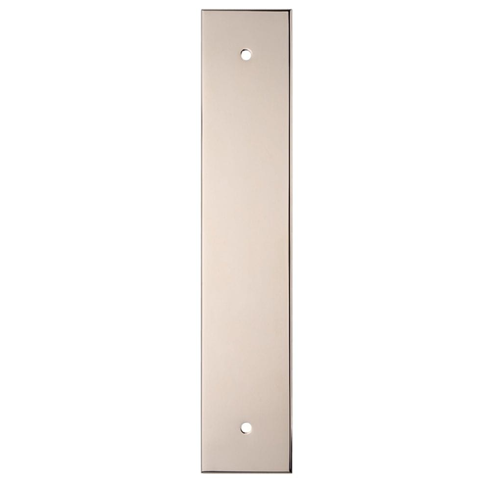 Carlisle Brass Cabinet Hardware Polished Nickel / Cabinet Pull Handle on Backplate / 200 x 40mm Carlisle Brass - Cupboard Pull backplates - 200 x 40mm - Polished Nickel