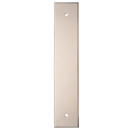 Carlisle Brass Cabinet Hardware Polished Nickel / Cabinet Pull Handle on Backplate / 200 x 40mm Carlisle Brass - Cupboard Pull backplates - 200 x 40mm - Polished Nickel