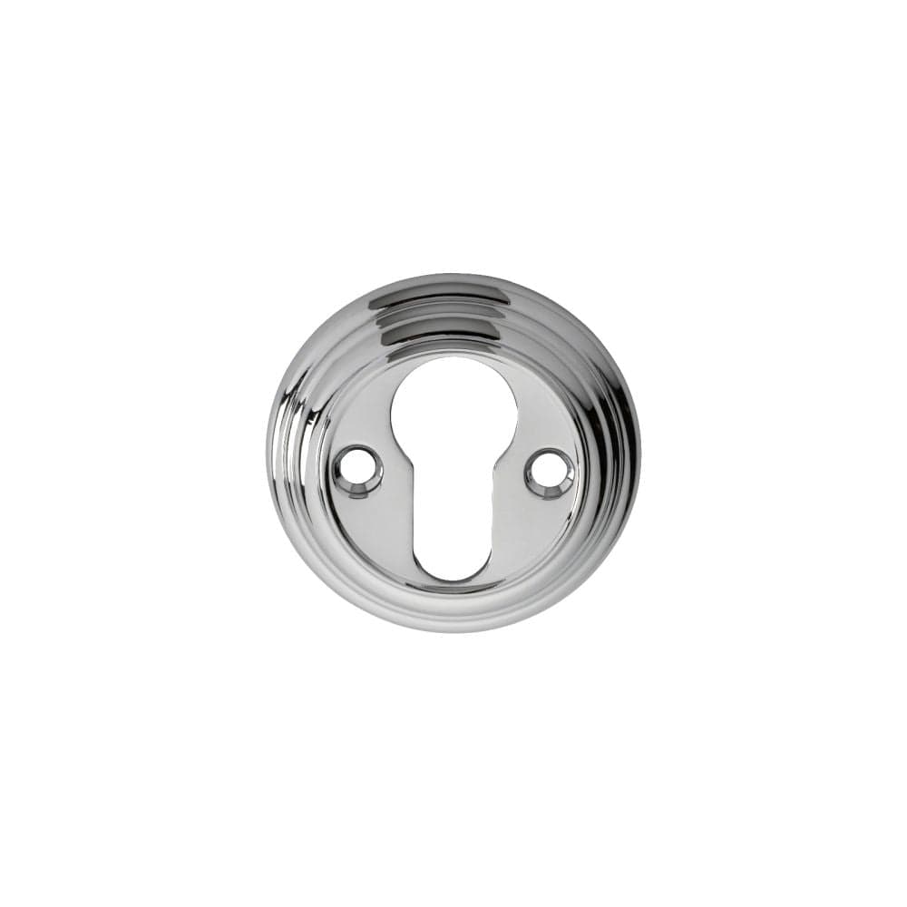 Carlisle Brass Door Furniture Polished Chrome / Euro Profile Escutcheons Carlisle Brass - Delamain Euro Profile Escutcheon - Polished Chrome