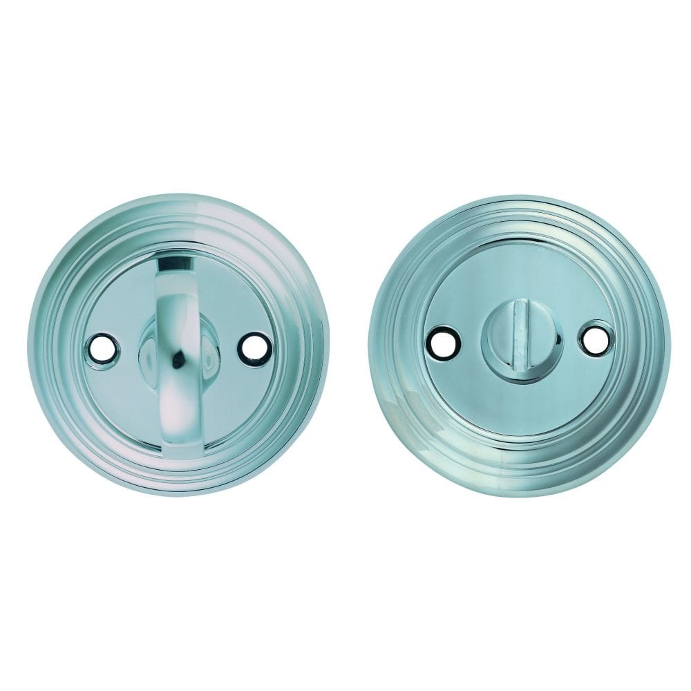 Carlisle Brass Door Furniture Polished Chrome / No Carlisle Brass - Delamain Large Turn and Release - Polished Chrome