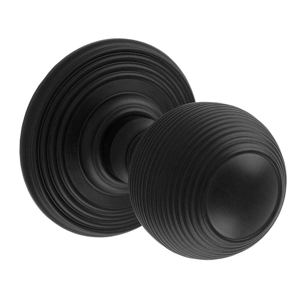Carlisle Brass Door Furniture Matt Black / Mortice Knobs Carlisle Brass - Delamain Reeded Knob