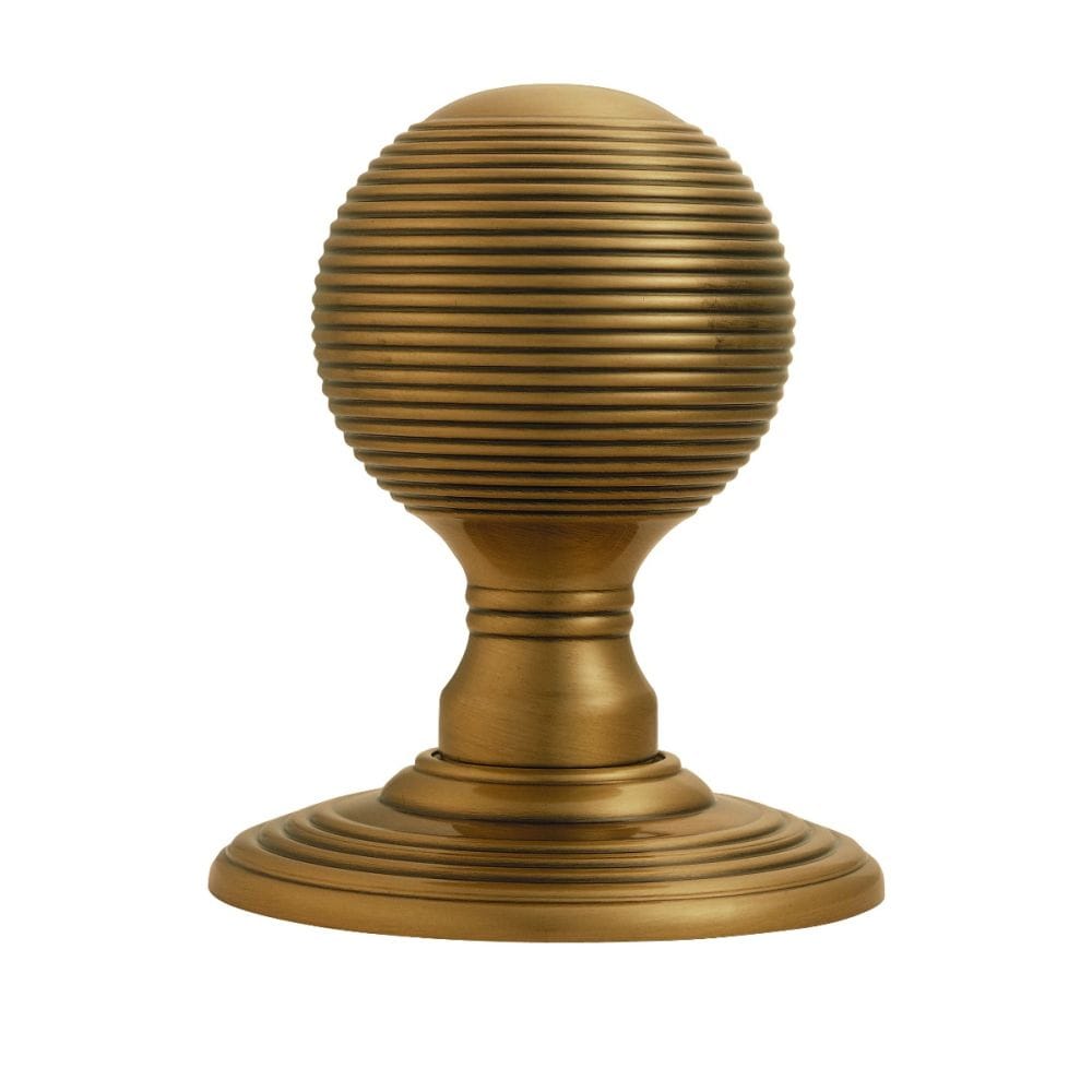 Carlisle Brass Door Furniture Florentine Bronze / Mortice Knobs Carlisle Brass - Delamain Reeded Mortice Knobs - Florentine Bronze