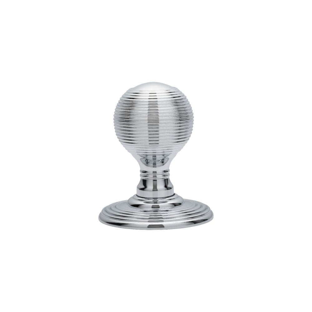 Carlisle Brass Door Furniture Polished Chrome / Mortice Knobs Carlisle Brass - Delamain Reeded Mortice Knobs - Polished Chrome