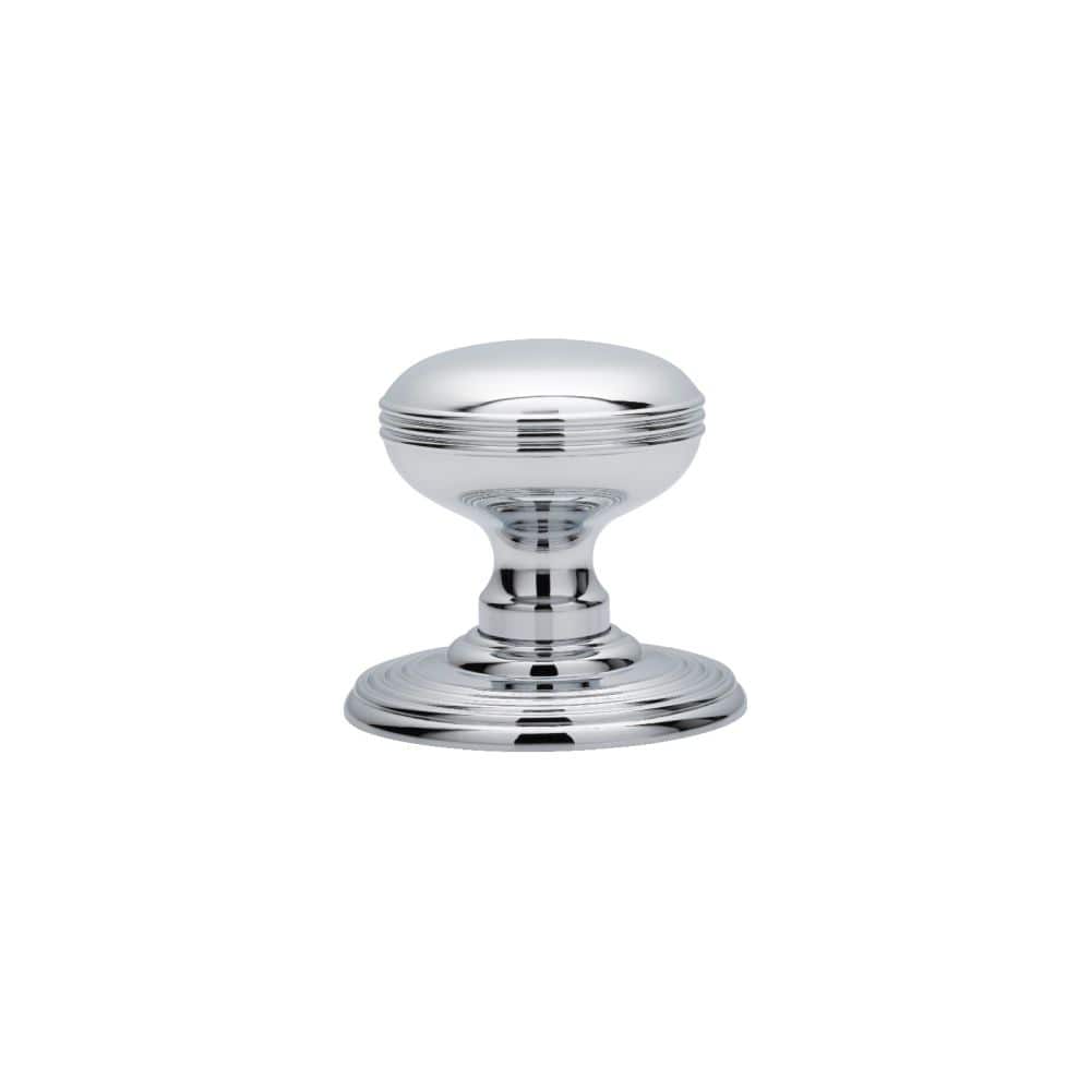 Carlisle Brass Door Furniture Polished Chrome / Mortice Knobs Carlisle Brass - Delamain Ringed Mortice Knobs - Polished Chrome