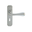 Carlisle Brass Door Furniture Satin Chrome / Std. Lock Handles Carlisle Brass - Eden Lever on Lock Backplate - Satin Chrome