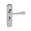 Carlisle Brass Door Furniture Polished Chrome / Bathroom Lock Handles Carlisle Brass - Eden Lever on WC Backplate - Polished Chrome