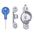 Carlisle Brass Window Furniture Satin Chrome / Sash Window Fitch Fasteners / Yes Carlisle Brass - Fitch Pattern Sash Fastener (Locking) - Satin Chrome