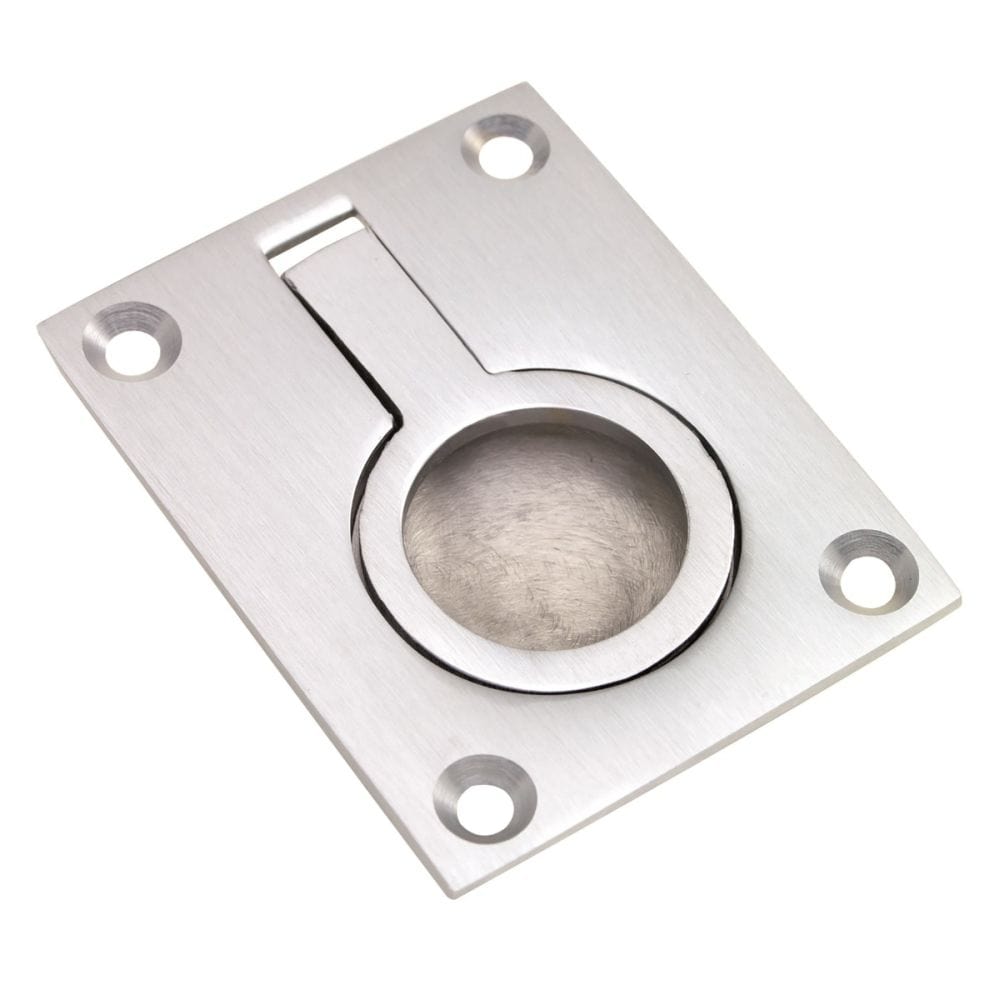 Carlisle Brass Accessories Satin Chrome / 63 x 50mm Carlisle Brass - Flush Ring Pull - Satin Chrome