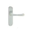 Carlisle Brass Door Furniture Satin Chrome / Latch Handles Carlisle Brass - Ibra Lever On Backplate - Latch