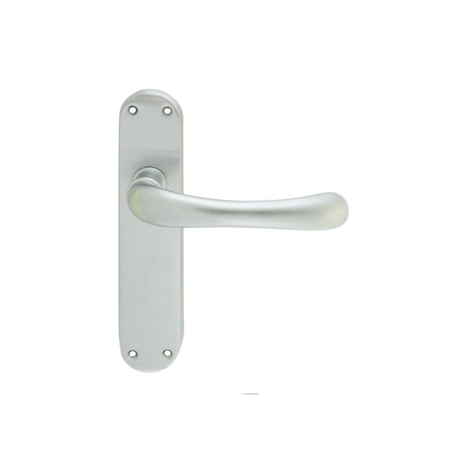 Carlisle Brass Door Furniture Satin Chrome / Latch Handles Carlisle Brass - Ibra Lever On Backplate - Latch