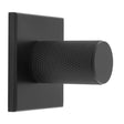 Carlisle Brass Cabinet Hardware Matt Black / Cabinet Knob on Backplate Carlisle Brass - Knurled Cylinder Knob on backplate