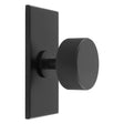 Carlisle Brass Cabinet Hardware Matt Black / Cabinet Knob on Backplate Carlisle Brass - Knurled Radio Knob on Backplate