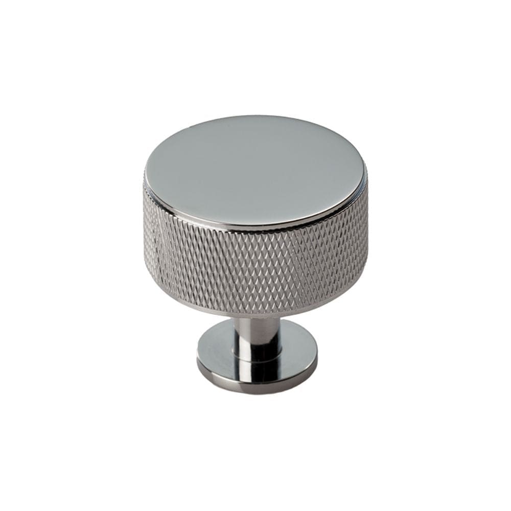 Carlisle Brass Cabinet Hardware Polished Chrome / Cabinet Knobs / 35mm Dia. Carlisle Brass - Knurled Radio Knob - Polished Chrome