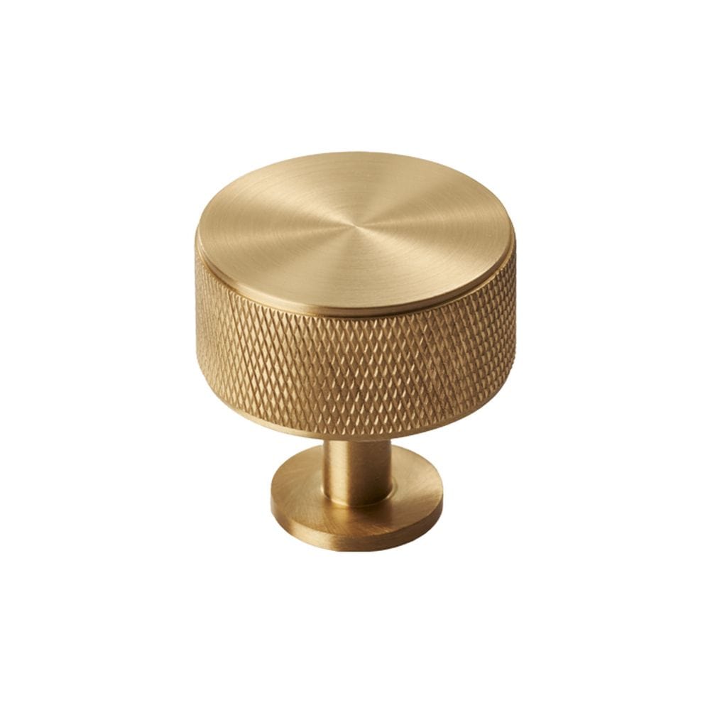 Carlisle Brass Cabinet Hardware Satin Brass / Cabinet Knobs / 35mm Dia. Carlisle Brass - Knurled Radio Knob - Satin Brass