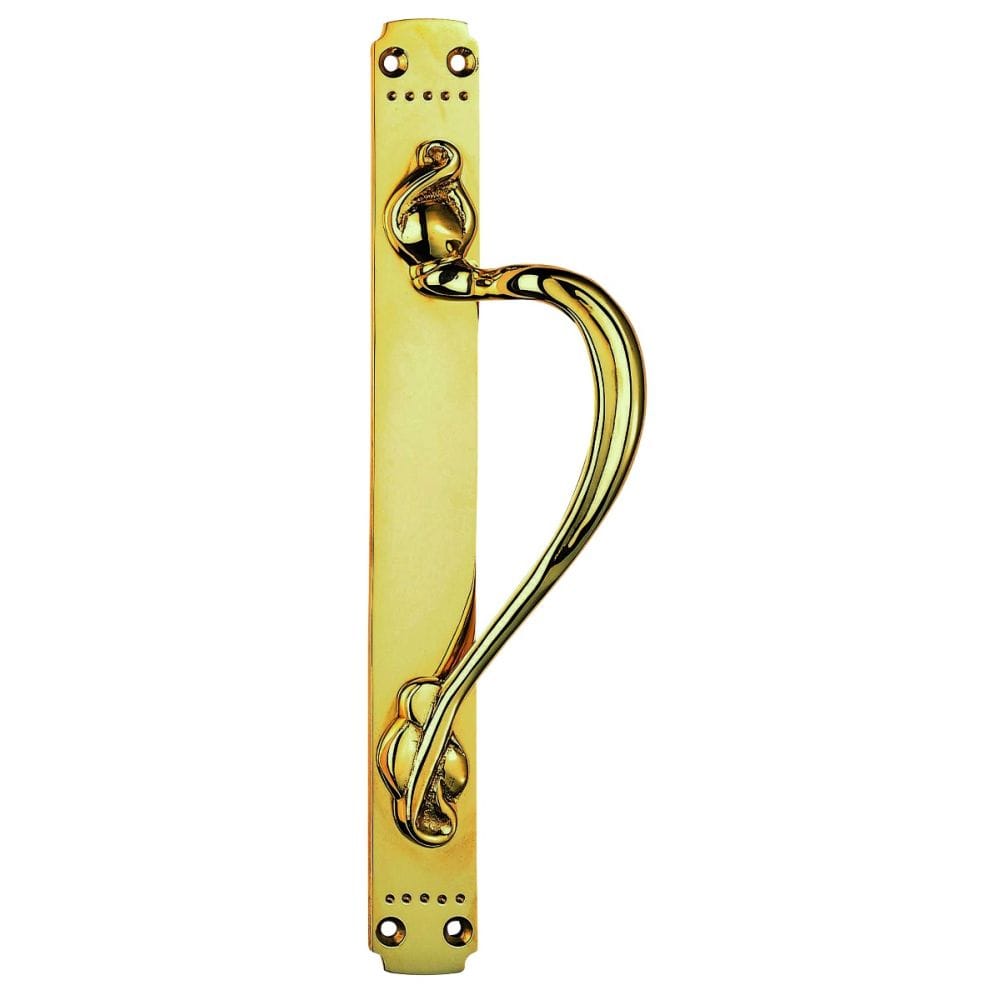 Carlisle Brass Door Furniture Polished Brass / Pull Handle (Backplate) Carlisle Brass - Laurin Pull Handle R/H - Polished Brass