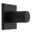 Carlisle Brass Cabinet Hardware Matt Black / Cabinet Knob on Backplate Carlisle Brass - Lines Cylinder Knob on Backplate
