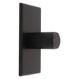 Carlisle Brass Cabinet Hardware Matt Black / Cabinet Knob on Backplate Carlisle Brass - Lines Cylinder Knob on Backplate