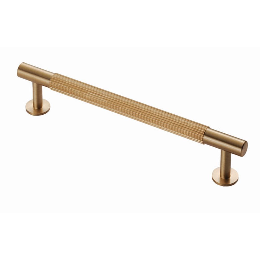 Carlisle Brass Cabinet Hardware Satin Brass / Cabinet Pull Handles / 160mm c/c Carlisle Brass - Lines Pull Handle 160mm c/c - Satin Brass