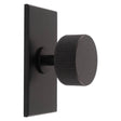 Carlisle Brass Cabinet Hardware Matt Black / Cabinet Knob on Backplate Carlisle Brass - Lines Radio Knob on Backplate