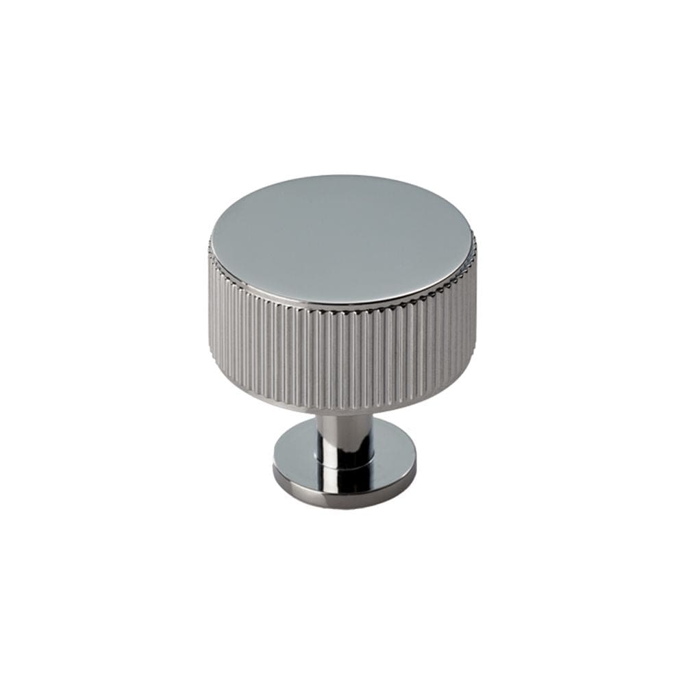 Carlisle Brass Cabinet Hardware Polished Chrome / Cabinet Knobs / 35mm Dia. Carlisle Brass - Lines Radio Knob - Polished Chrome
