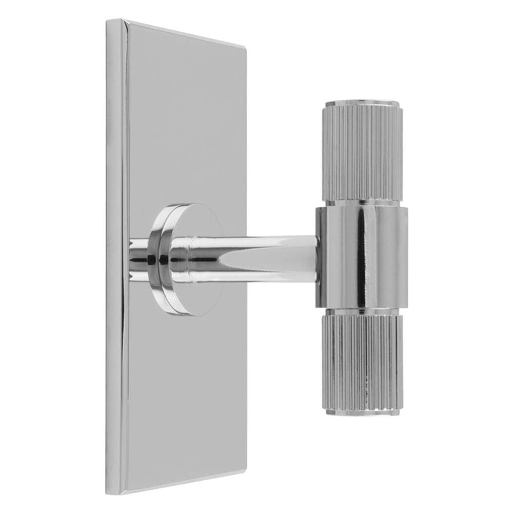 Carlisle Brass Cabinet Hardware Polished Chrome / Cabinet T-Pulls Carlisle Brass - Lines T-Bar Knob on Backplate