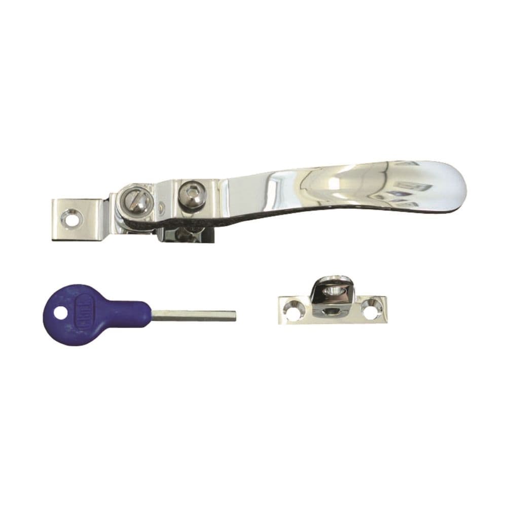 Carlisle Brass Window Furniture Polished Chrome / Yes / Wedge Carlisle Brass - Locking Casement Fastener - Polished Chrome