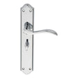 Carlisle Brass Door Furniture Polished Chrome / Bathroom Lock Handles Carlisle Brass - Madrid Lever on Long WC Backplate - Polished Chrome