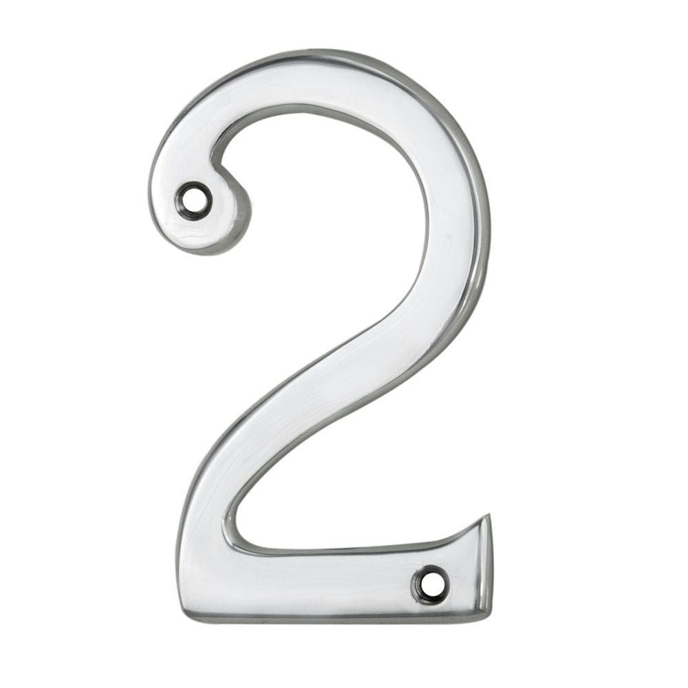 Carlisle Brass Door Furniture Polished Chrome / Numerals / 9 Carlisle Brass - Numerals (0-9) Number 2 - Polished Chrome