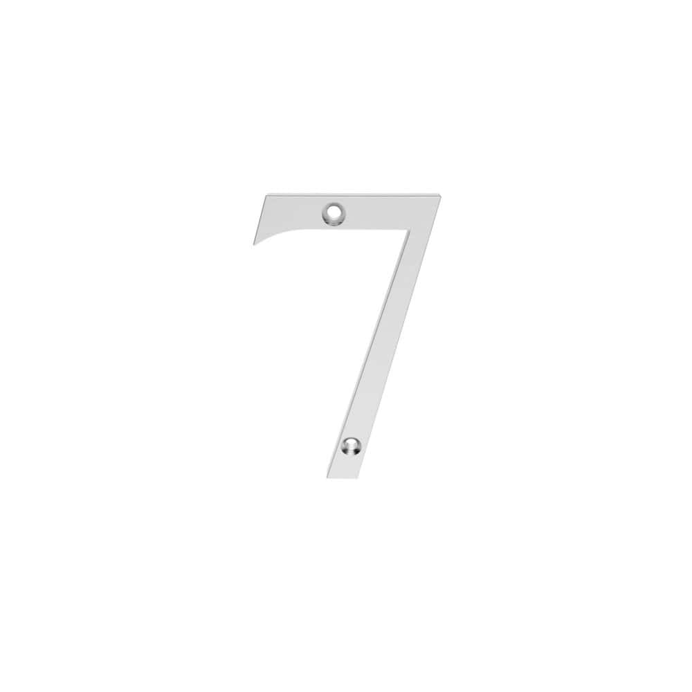 Carlisle Brass Door Furniture Satin Chrome / Numerals / 9 Carlisle Brass - Numerals (0-9) Number 7 - Satin Chrome