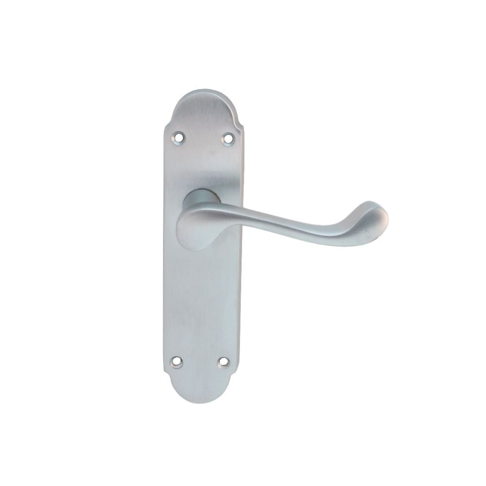 Carlisle Brass Door Furniture Satin Chrome / Latch Handles Carlisle Brass - Oakley Lever on Latch Backplate - Satin Chrome