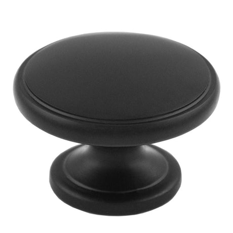 Carlisle Brass Cabinet Hardware Matt Black / Cabinet Knobs / 32mm Dia. Carlisle Brass - Oxford Knob 32mm