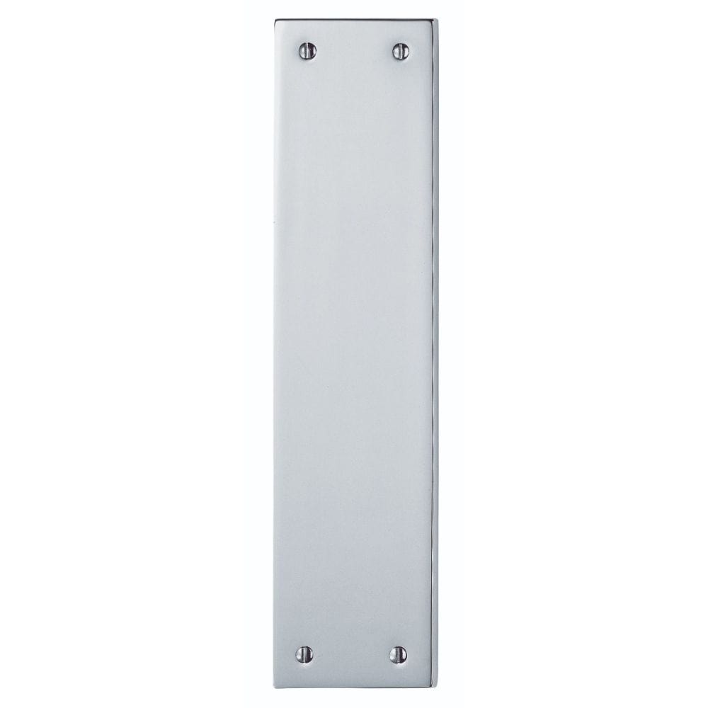 Carlisle Brass Door Furniture Polished Chrome / Finger Plates / 295 x 73mm Carlisle Brass - Plain Finger Plate 295 x 73mm - Polished Chrome