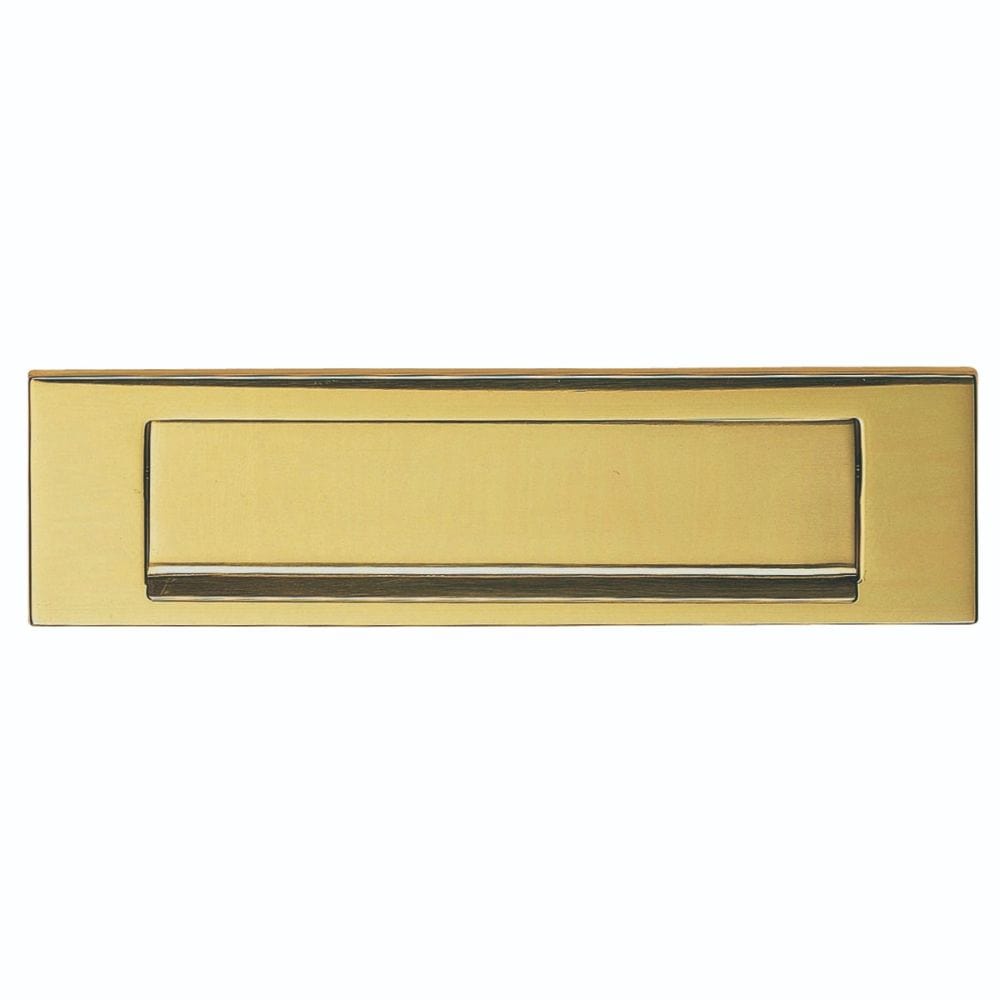 Carlisle Brass Door Furniture Polished Brass / Letter Plates / 254 x 78mm Carlisle Brass - Plain Letter Plate 254 x 78mm (Gravity Flap) - Polished Brass