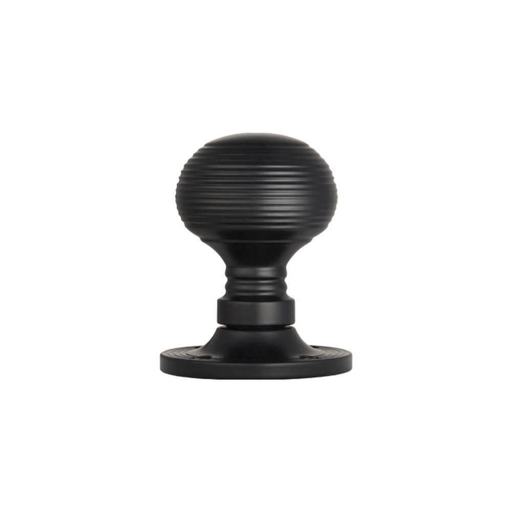 Carlisle Brass Door Furniture Matt Black / Mortice Knobs Carlisle Brass - Queen Anne Mortice Knob - Matt Black