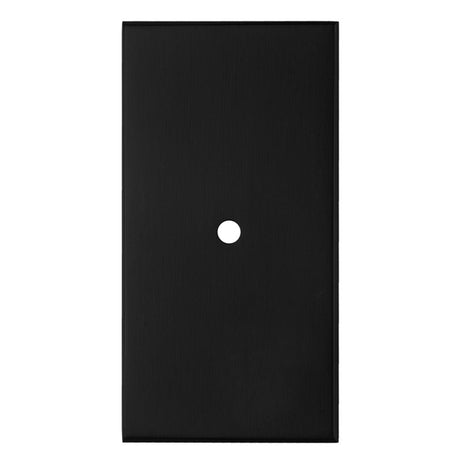 Carlisle Brass Cabinet Hardware Matt Black / Cabinet Knob on Backplate Carlisle Brass - Rectangular Cupboard knob Backplate