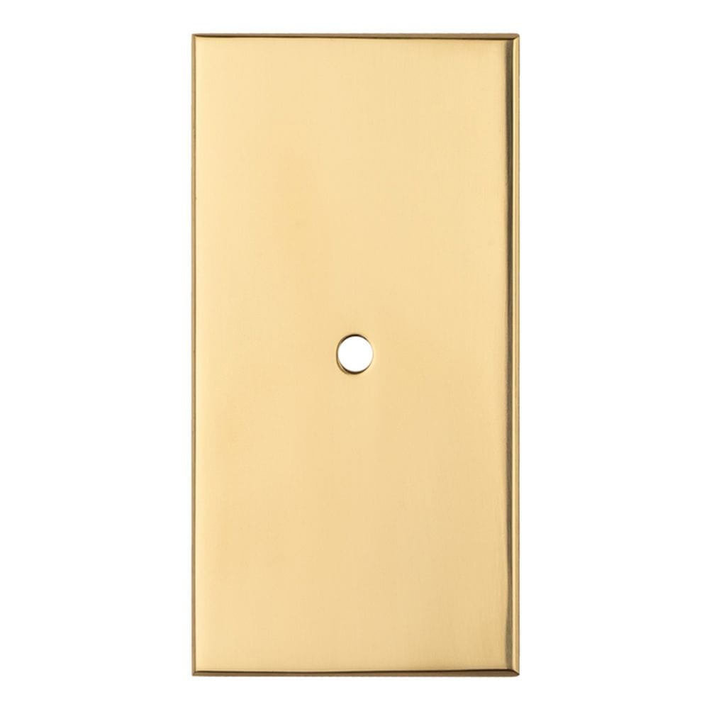 Carlisle Brass Cabinet Hardware Polished Brass / Cabinet Knob on Backplate Carlisle Brass - Rectangular Cupboard knob Backplate