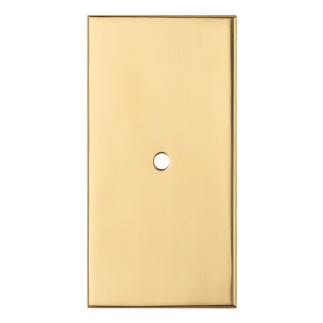 Carlisle Brass Cabinet Hardware Polished Brass / Cabinet Knob on Backplate Carlisle Brass - Rectangular Cupboard knob Backplate
