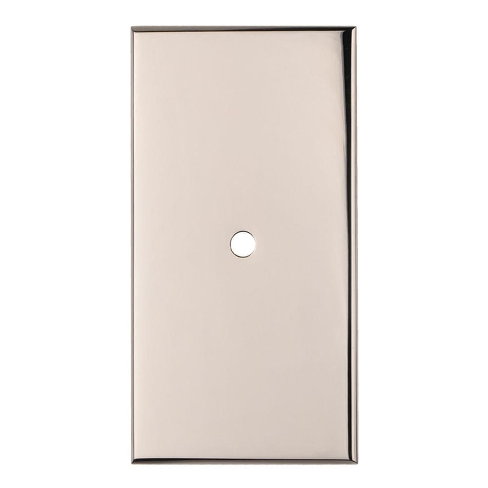 Carlisle Brass Cabinet Hardware Polished Nickel / Cabinet Knob on Backplate Carlisle Brass - Rectangular Cupboard knob Backplate