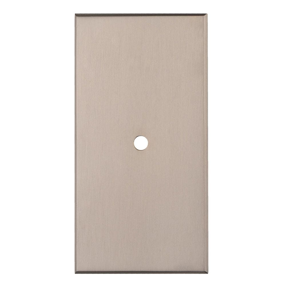 Carlisle Brass Cabinet Hardware Satin Nickel / Cabinet Knob on Backplate Carlisle Brass - Rectangular Cupboard knob Backplate