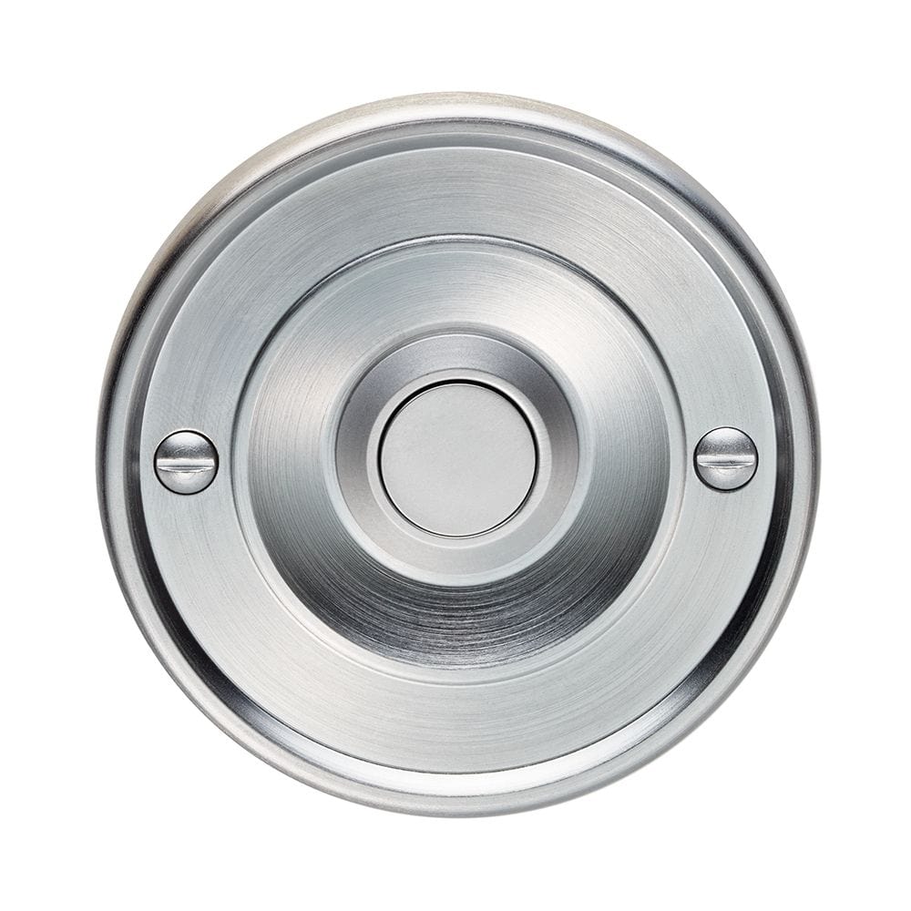 Carlisle Brass Door Furniture Satin Chrome / Round Bell Push Carlisle Brass - Round Bell Push - Satin Chrome